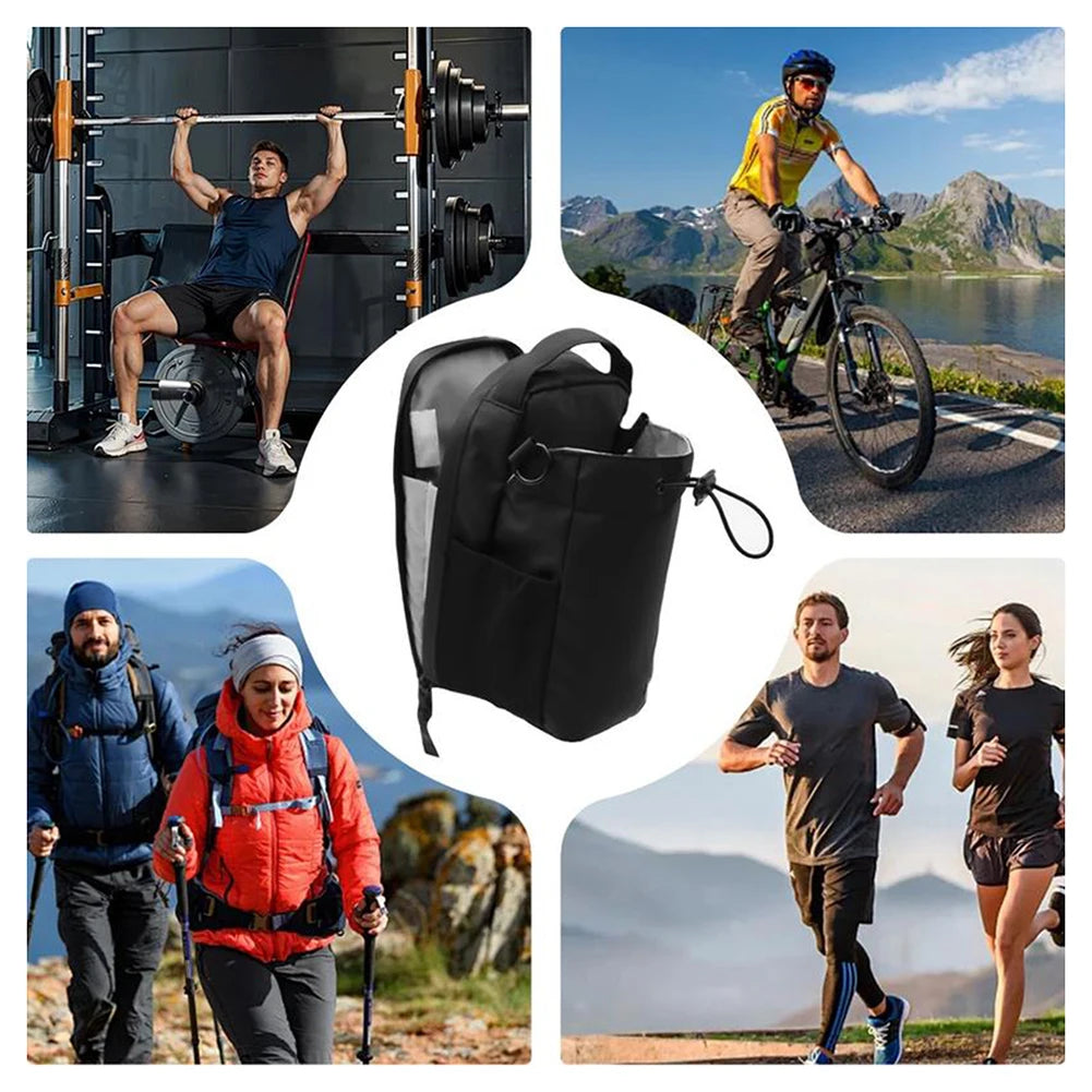 Magnetic Gym Sling Bag Large Capacity Magnet Water Bottle Pouch Phone Holder Crossbody Bag for Outdoor Sports and Activities